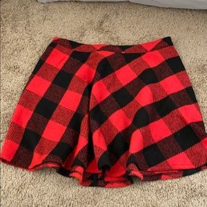 Hollister festive plaid skirt
